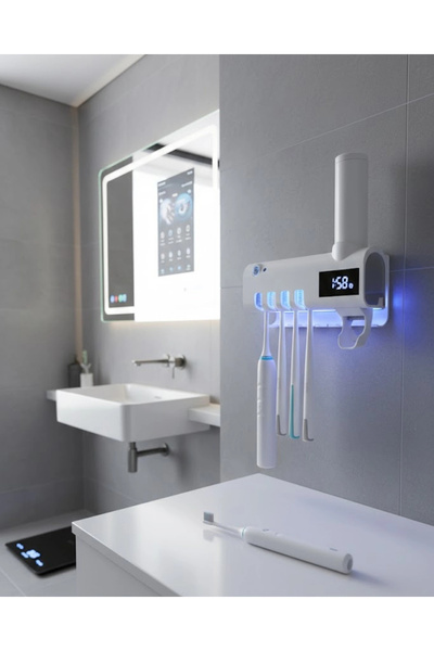ARMÜZ Magnetic Wall Mounted Uv Hygienic Toothbrush Holder