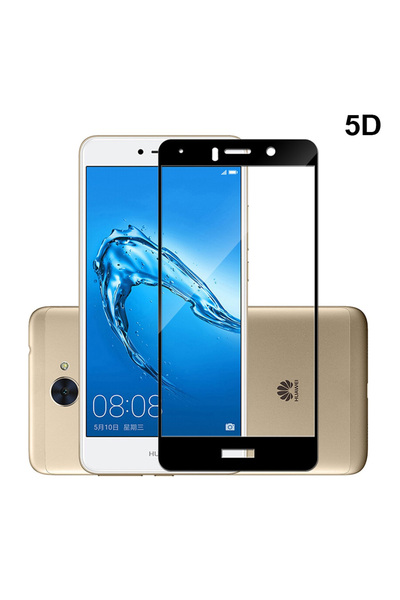 POWERTECH Σκληρυμένο Γυαλί 5D, Πλήρης Κόλλα, Huawei Y7/Y7 Prime (2017), μαύρο