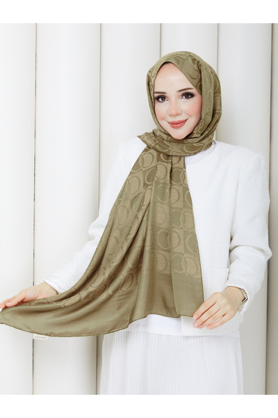 TOBAİ Ring Pattern Cotton Fiber Hijab Daily Soft Special Textured Lightweight...
