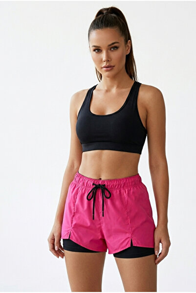 MAİMODA Women's Active Swim Shorts with Inner Tights and Slit Detail