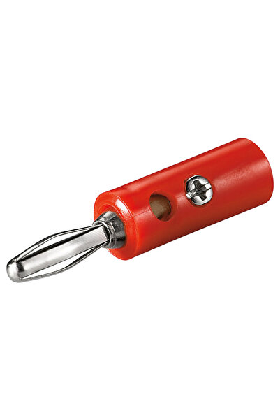 goobay βύσμα μπανάνα plug 11375, αρσενικό 4.5mm, κόκκινο, 10τμχ