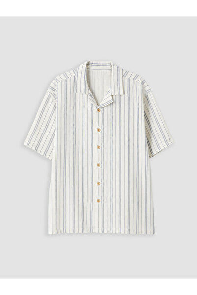 LC Waikiki Rmz Gi̇yi̇m Farkiyla Striped Boys' Shirt