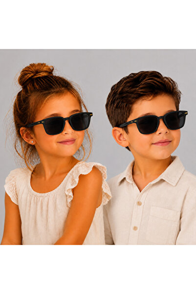 Generic Brand Uv400 Protection Matte Black Boys Girls Sunglasses Round Model ...