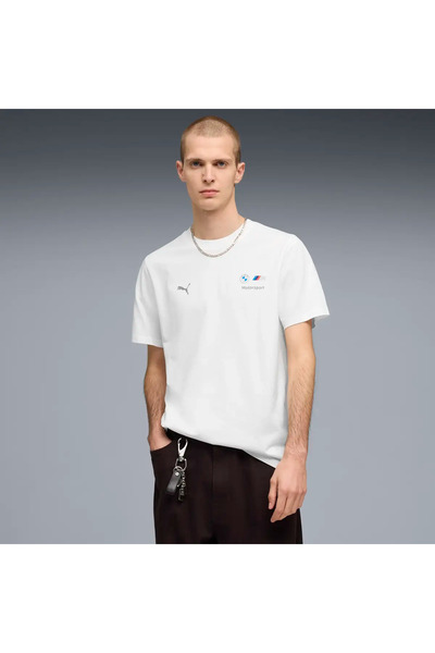 Puma BMW MMS Ess Logo Tee Beyaz Erkek T-Shirt & Polo