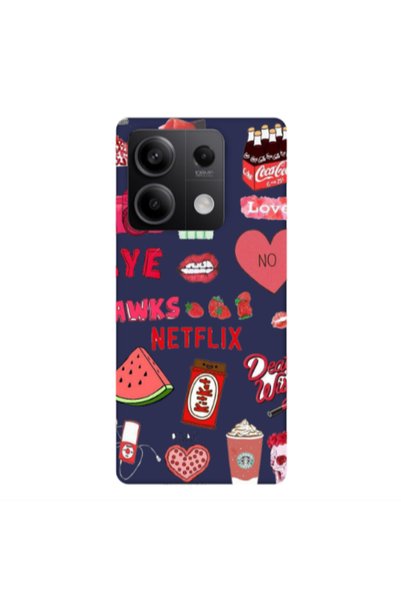 Other Xiaomi Redmi Note 13Pro 5G pizza is my valentine Dark blue Colored Sili...
