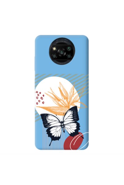 Other Xiaomi Poco X3 /X3 Pro Butterfly Lines Blue Colored Silicone TPU Θήκη