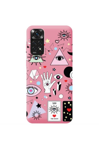Other Xiaomi Redmi Note 11 4G Pyramid eyes Pink Colored Silicone TPU Θήκη
