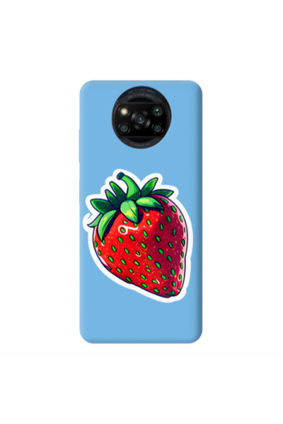 Other Xiaomi Poco X3 /X3 Pro strawberry Blue Colored Silicone TPU Θήκη