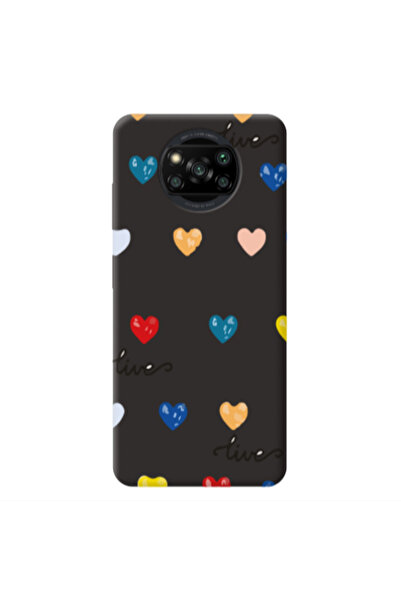 Other Xiaomi Poco X3 /X3 Pro Heart Lives Black Colored Silicone TPU Θήκη