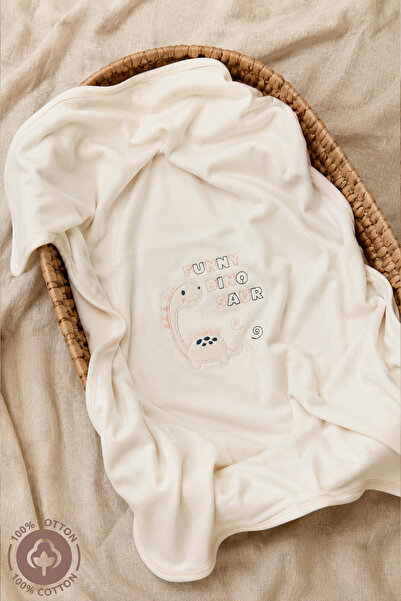 Miniel Unisex Baby Embroidered 100% Cotton Combed Double Layer Baby Blanket 8...