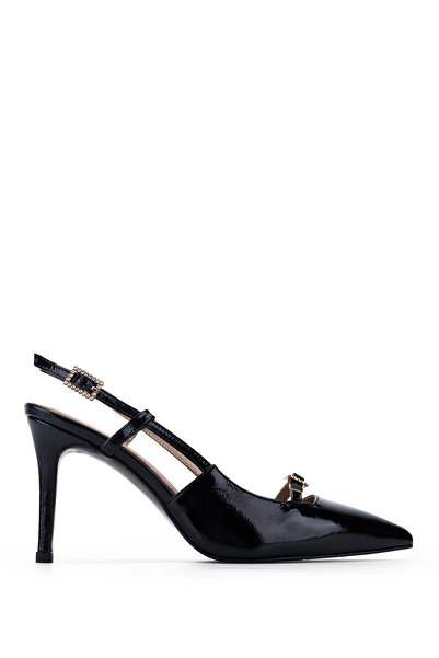 Tamer Tanca Women's Genuine Leather Black Patent Leather High Heels