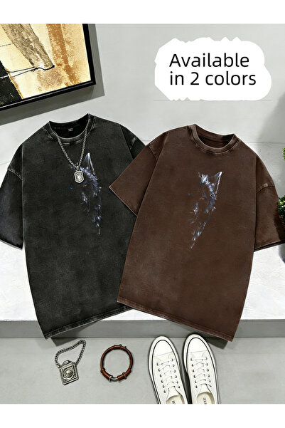 Little YELLOW Duck 230g Water-washed short-sleeved shirt.Men's 3D Short Sleev...