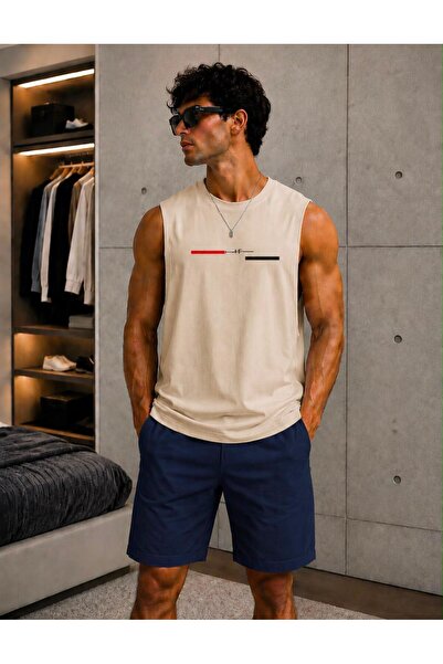 TREND EMMODA Zero Sleeve Bay/ Whatever Printed Basic Regular T-Shirt
