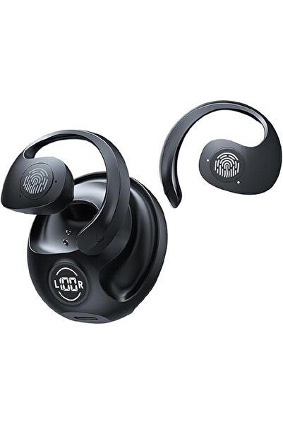 HXD Zoomlion Black Wireless Open-Ear Headphones, Ultra Comfort Hook, Secure F...
