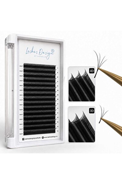 Lashes Design by Nathalie Gene Pre-Made Volum W Shape Narrow Mix 7-14 mm, Mar...