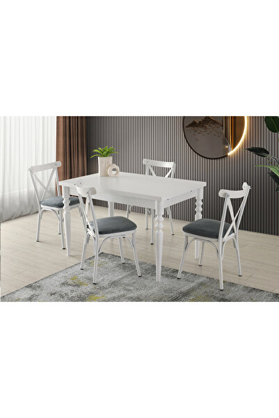 Erz Design Cunda Bahar Mutfak Masası Sandalye Takımı 70x110