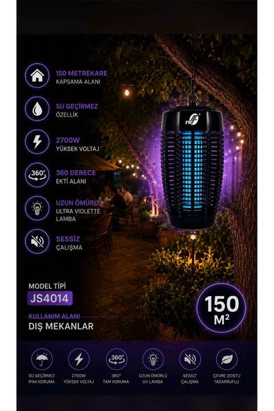 Fyc INSECT KILLER Taşınabilir Elektrikli Led Sivrisinek Kovucu Ve Yok Edici 150 m2 Etkili