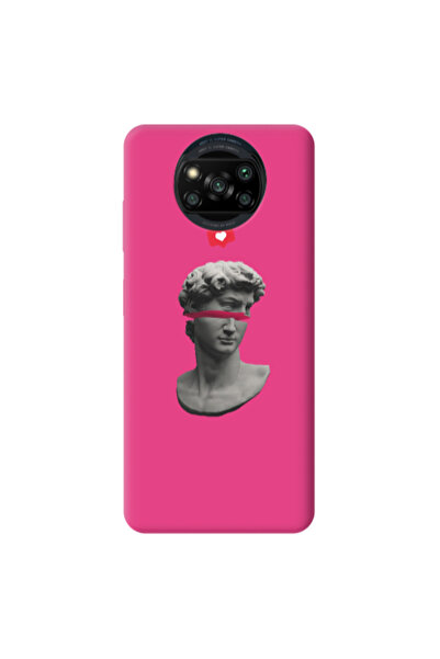 Other Xiaomi Poco X3 /X3 Pro Half statue Fuchsia Colored Silicone TPU Θήκη