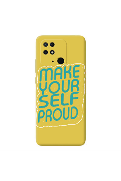 Other Xiaomi Redmi 10C Make Your Self Proud Yellow Colored Silicone TPU Θήκη