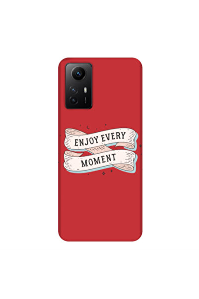 Other Xiaomi Redmi Note 12s Enjoy Every Moment 2 Red Colored Silicone TPU Θήκη