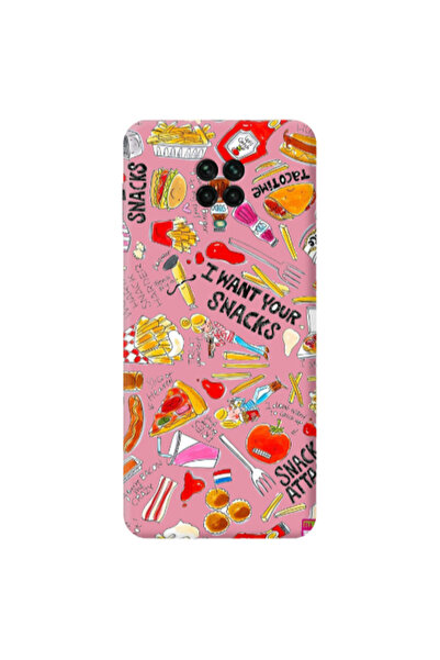 Other Xiaomi Redmi Note 9 Pro Snack attack Pink Colored Silicone TPU Θήκη