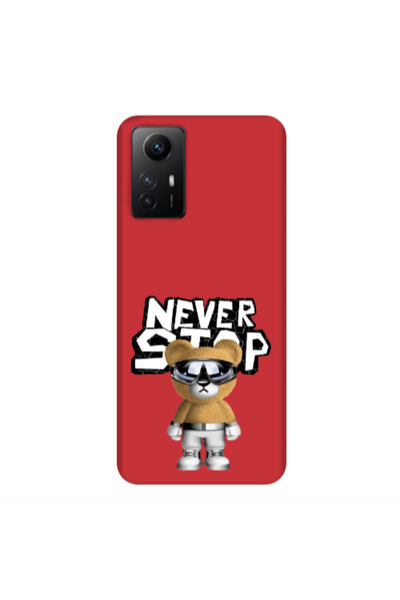 Other Xiaomi Redmi Note 12s Never stop Red Colored Silicone TPU Θήκη