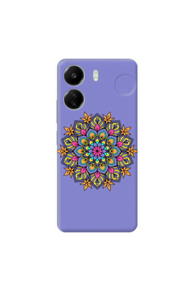 Other Xiaomi Redmi 13C Mandala D6 Purple Colored Silicone TPU Θήκη