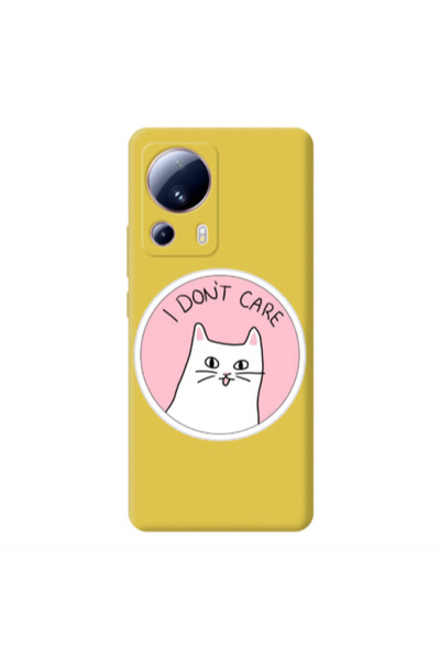 Other Xiaomi Mi 13 Lite I dont Care Yellow Colored Silicone TPU Θήκη