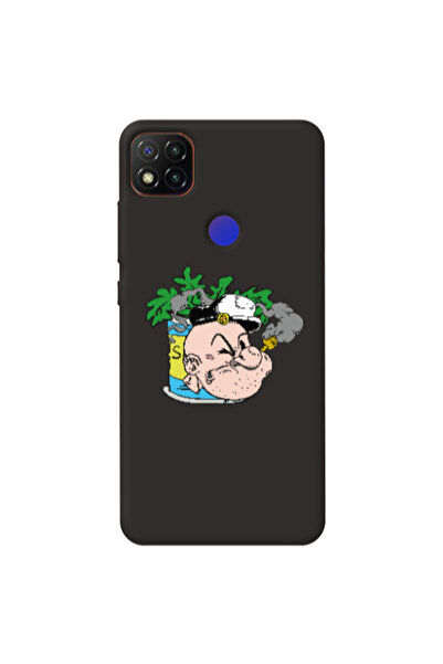 Other Xiaomi Redmi 9c Popeye Black Colored Silicone TPU Θήκη