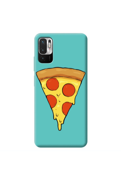 Other Xiaomi Redmi Note 10 Pro 5G Pizza Slice Turquoise Colored Silicone TPU ...