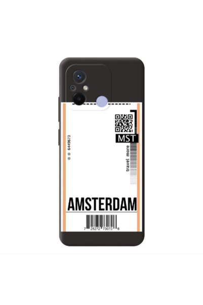 Other Xiaomi Redmi 12C Amsterdam Travel More Black Colored Silicone TPU Θήκη