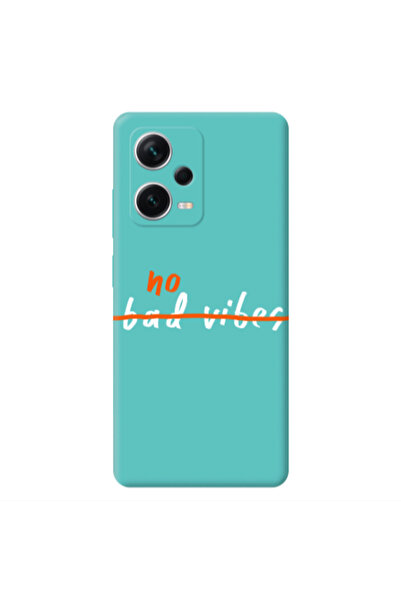 Other Xiaomi Poco X5 No bad vibes 2 Turquoise Colored Silicone TPU Θήκη