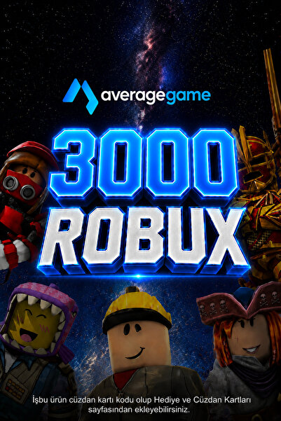 average 30 USD Robux Cüzdan Kodu - 3000 Robux