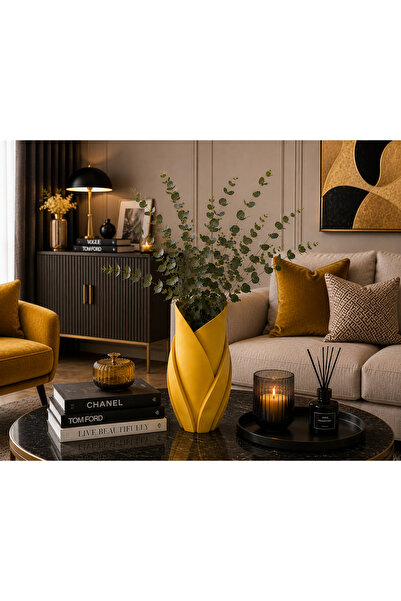 MİR STORE Dekoratif Modern Burgu Vazo | Minimalist Salon, Masa ve Ev Dekoru