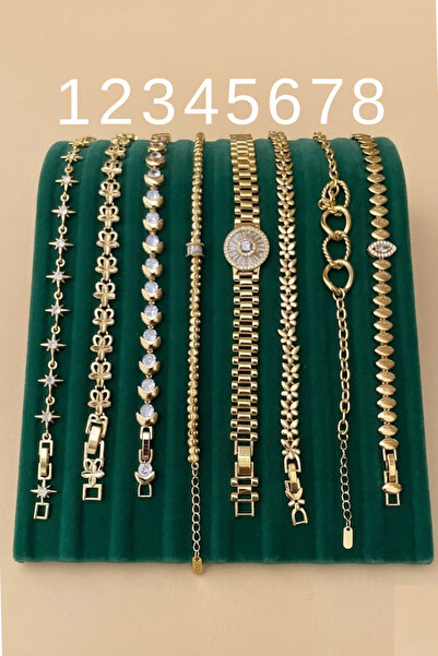 Jaida Moda Kadın Gold 14K Altın Kaplamalı Cm Jewelry Çelik Bileklik