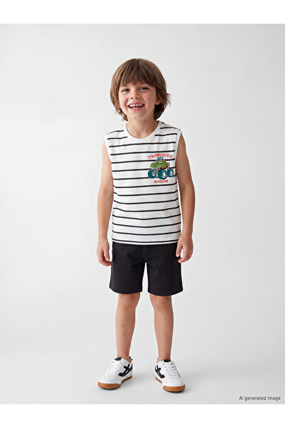 LC Waikiki Esvab • Modern & Distinctive Striped Boys' Tank Top and Shorts 2-P...