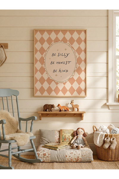 Creatick Design İskandinav Tarzı Masif Ahşap Çerçeveli Çocuk ve Bebek Odası M...