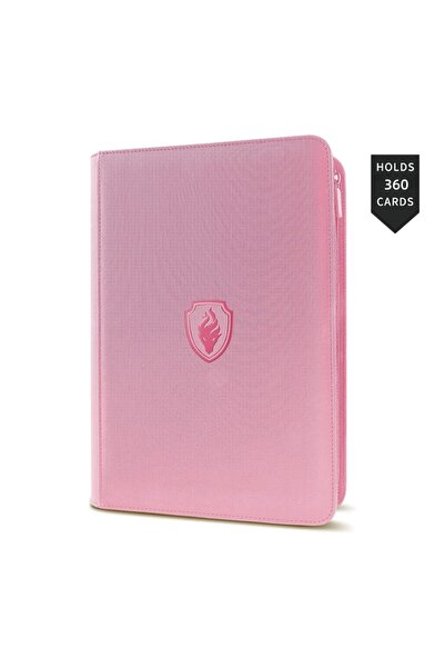 Choice pink-LT360 9 Pocket Card Binder 360 Pockets Double Sided with Sleeves,...