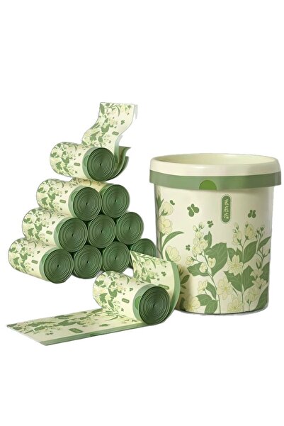 Choice 0.5 mil 60pcs 45x45cm light green 60Pcs Tear-Free Drawstring Garbage B...