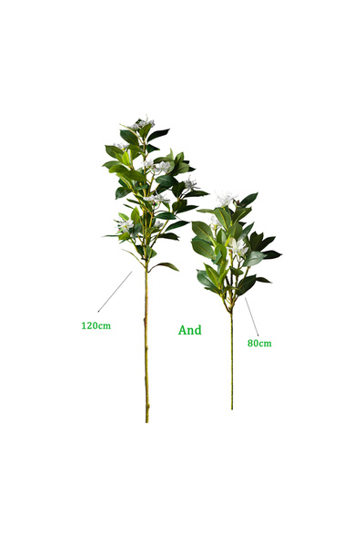 Choice1 80cm and 120cm White 80/120cm Artificial Ficus Plants Large Fake Trop...