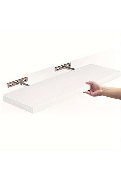 Choice1 WHITE Classic Solid Wood Wall Mounted Horizontal Strip Design Shelf S...