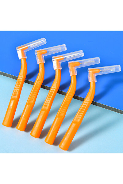 Choice Orange 1.2-1.5mm 5pcs Interdental Brush For Dental Orthodontics Clean ...