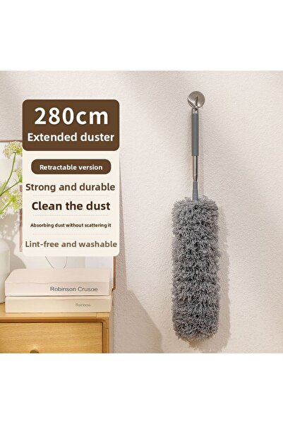 Choice GRAY Electrostatic Extension Duster, 2.8M Long Reach Dusting Tool for ...