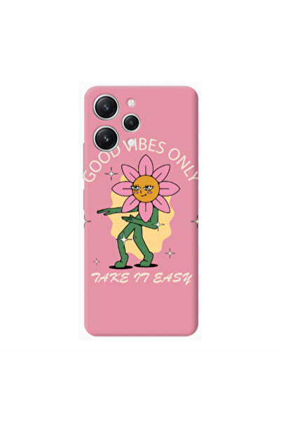 Other Xiaomi Redmi 12 Good Vibes Only Pink Colored Silicone TPU Θήκη