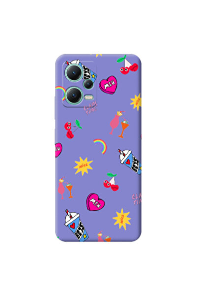 Other Xiaomi Redmi Note 12 Pro 5G glam time Purple Colored Silicone TPU Θήκη