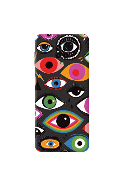 Other Xiaomi Redmi Note 9 Pro Colorful eyes Black Colored Silicone TPU Θήκη