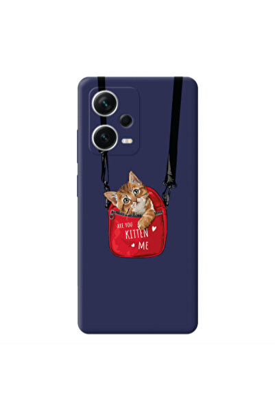 Other Xiaomi Poco X5 Kitten Me Dark blue Colored Silicone TPU Θήκη