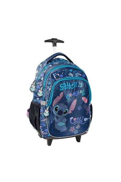 PASO Ghiozdan tip troler cu roți, model Blue Aloha Stitch -PASO