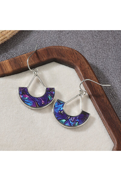 Choice A903-1 Vintage Bohemian Purple Semicircle Drop Earrings For Women Fash...