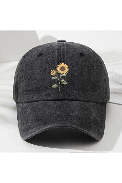 Choice8 Adjustable black Retro Sunflower Pattern Baseball Hat Dad Hat, Suitab...